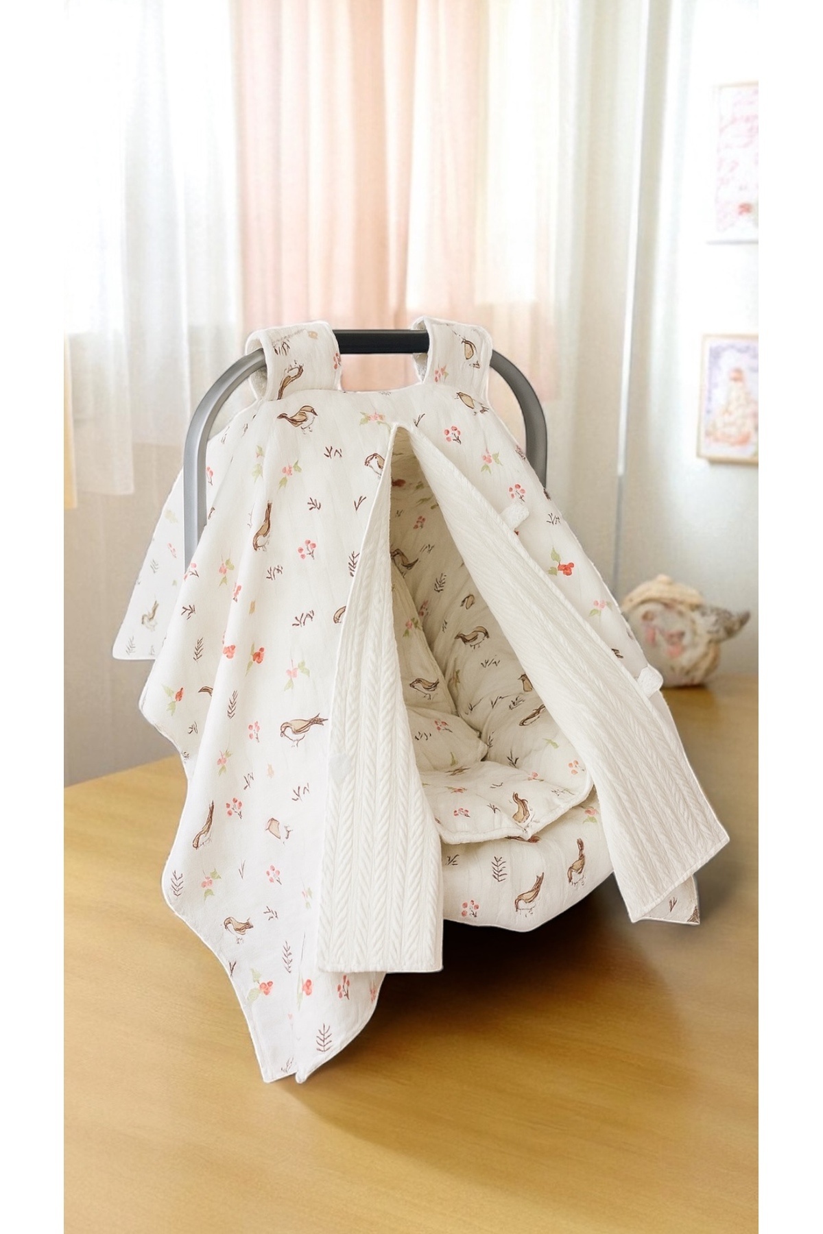 FG Store %100 Pamuk Çift Katlı Örgü Pike/Müslin Puset örtüsü, minderi ve kılıfı fotoğrafı 3 (önizleme)