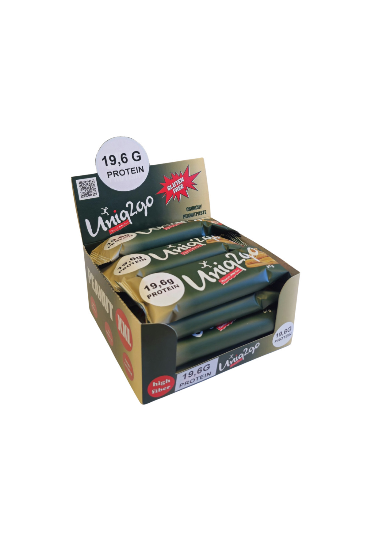 Uniq2Go Peanut Xxl Protein Bar 67 gr 12 Adet