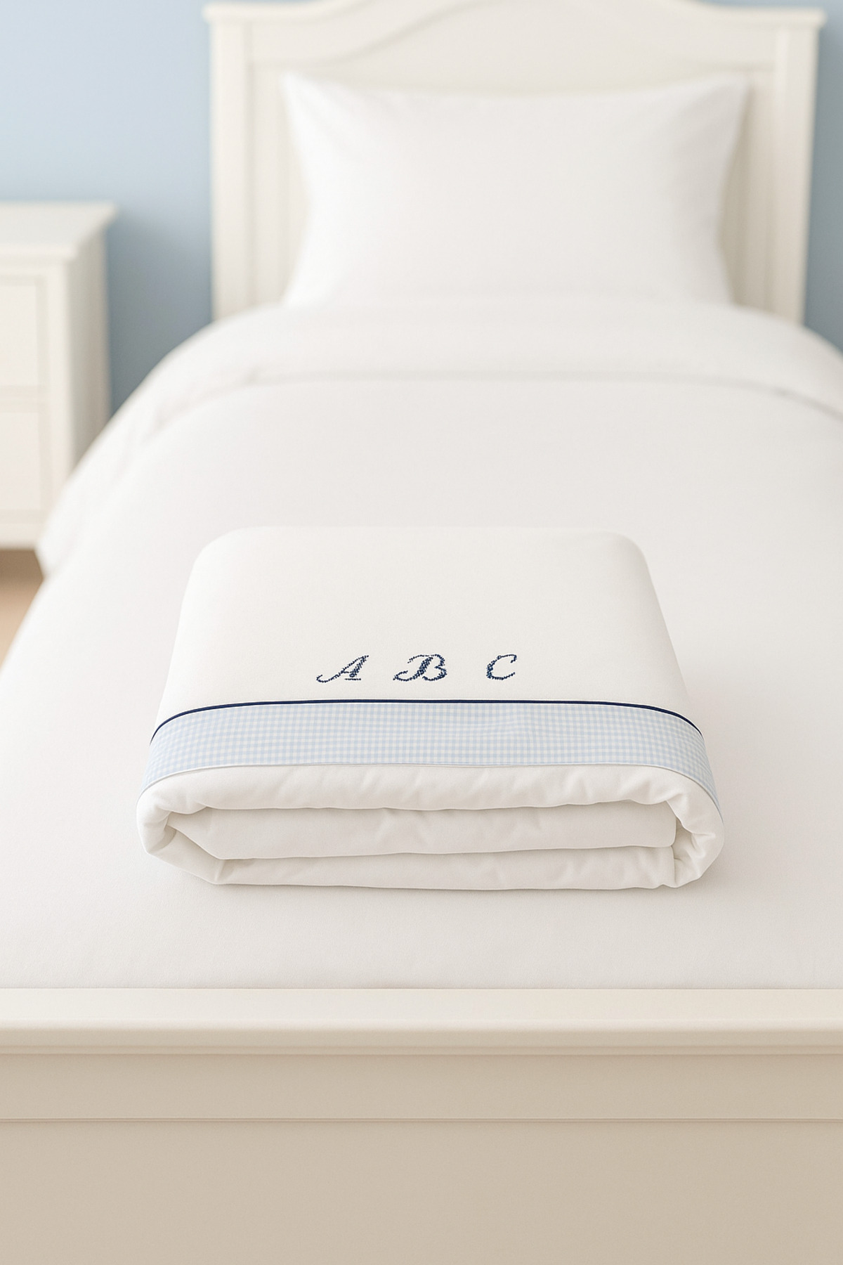 YEGGE Özel Seri Baby Nakış İşlemeli Lüks Bebek Yorganı 110x150cm Unisex