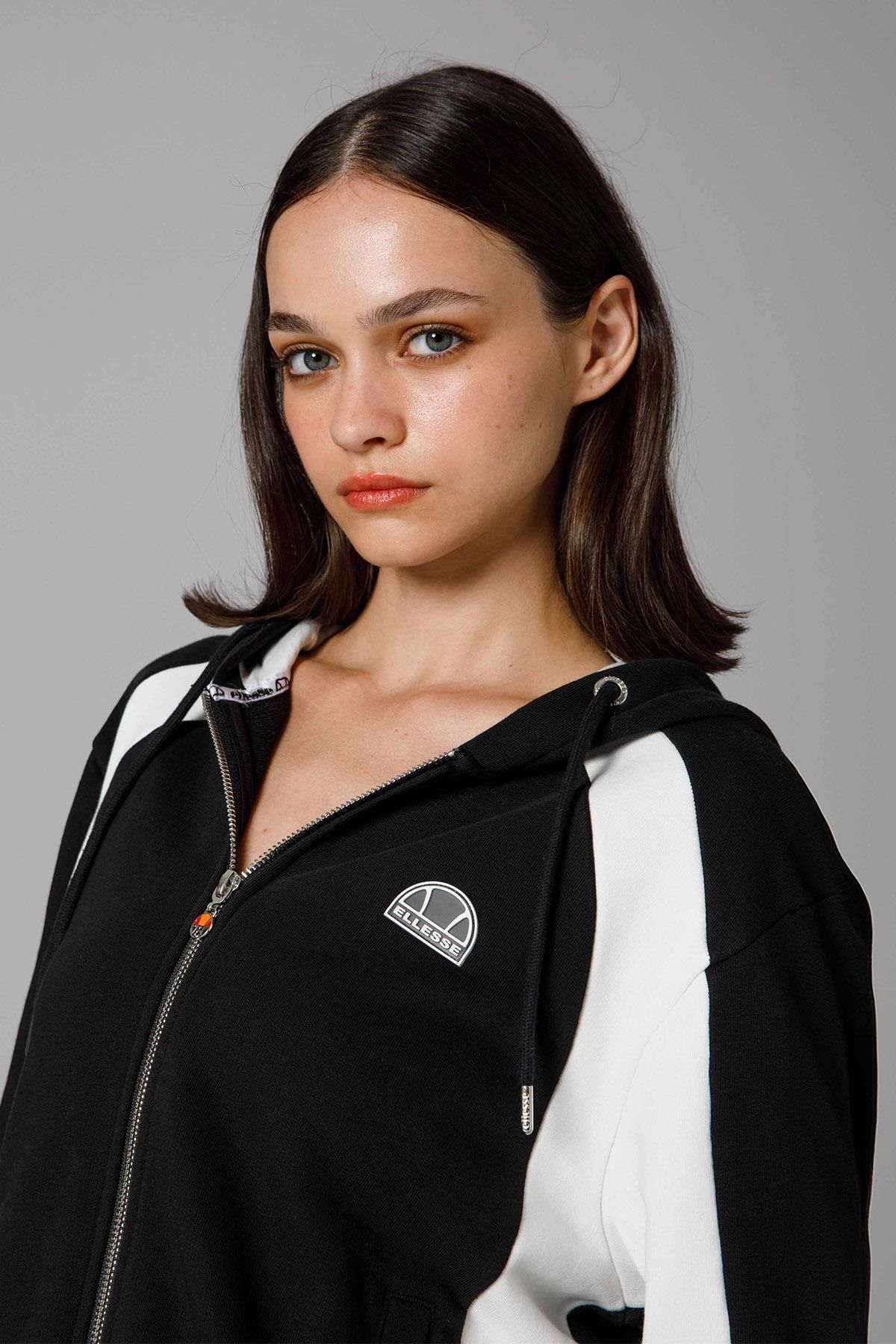 Ellesse Fermuarlı Kapüşonlu Kadın Sweat EF198-BK görsel 2