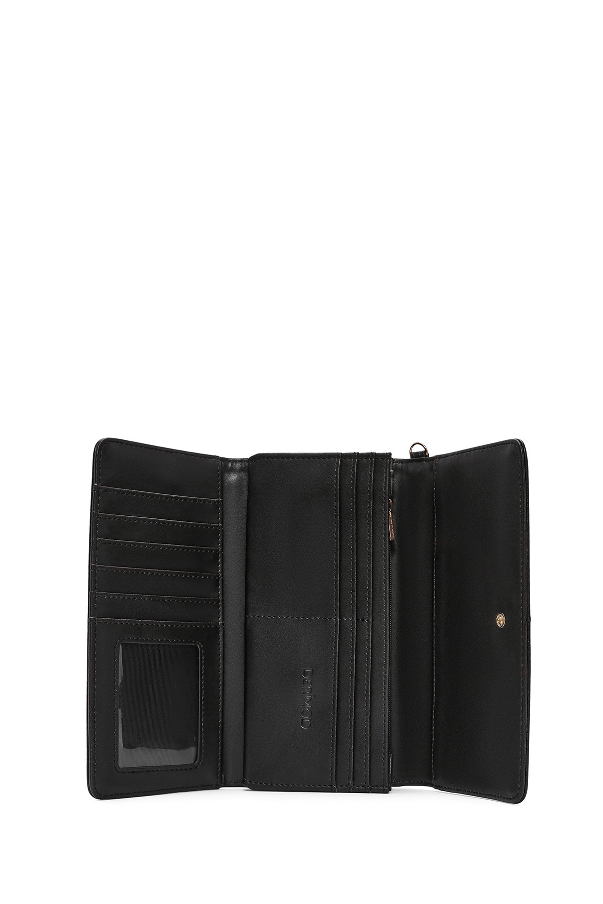 Derimod  Kadın Siyah Askı Detaylı Cüzdan 000A2D561318 - Görsel 6