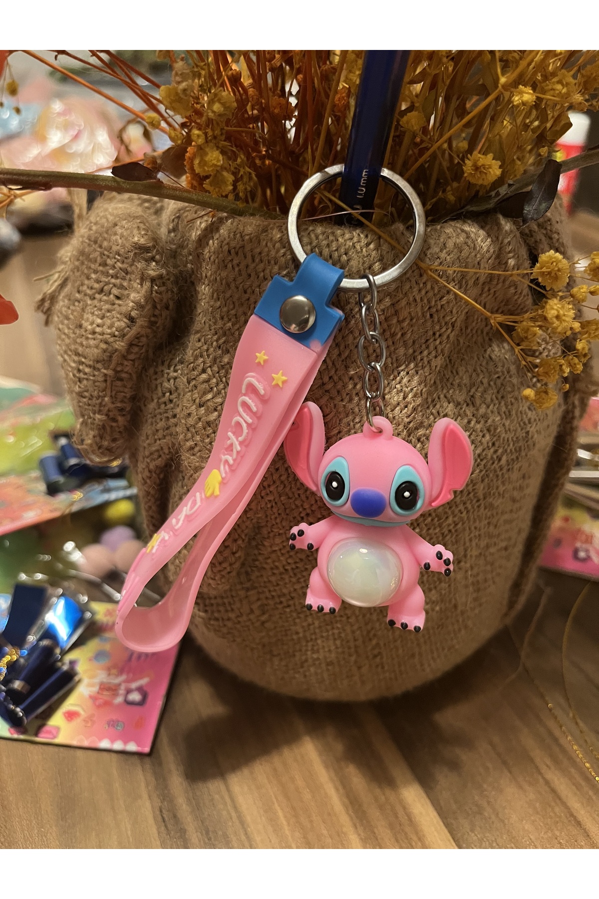 labubu sepeti LABUBU STİTCH bebek arabası , ev , çanta Anahtarlığı, Çanta Aksesuarı fotoğrafı 5 (önizleme)