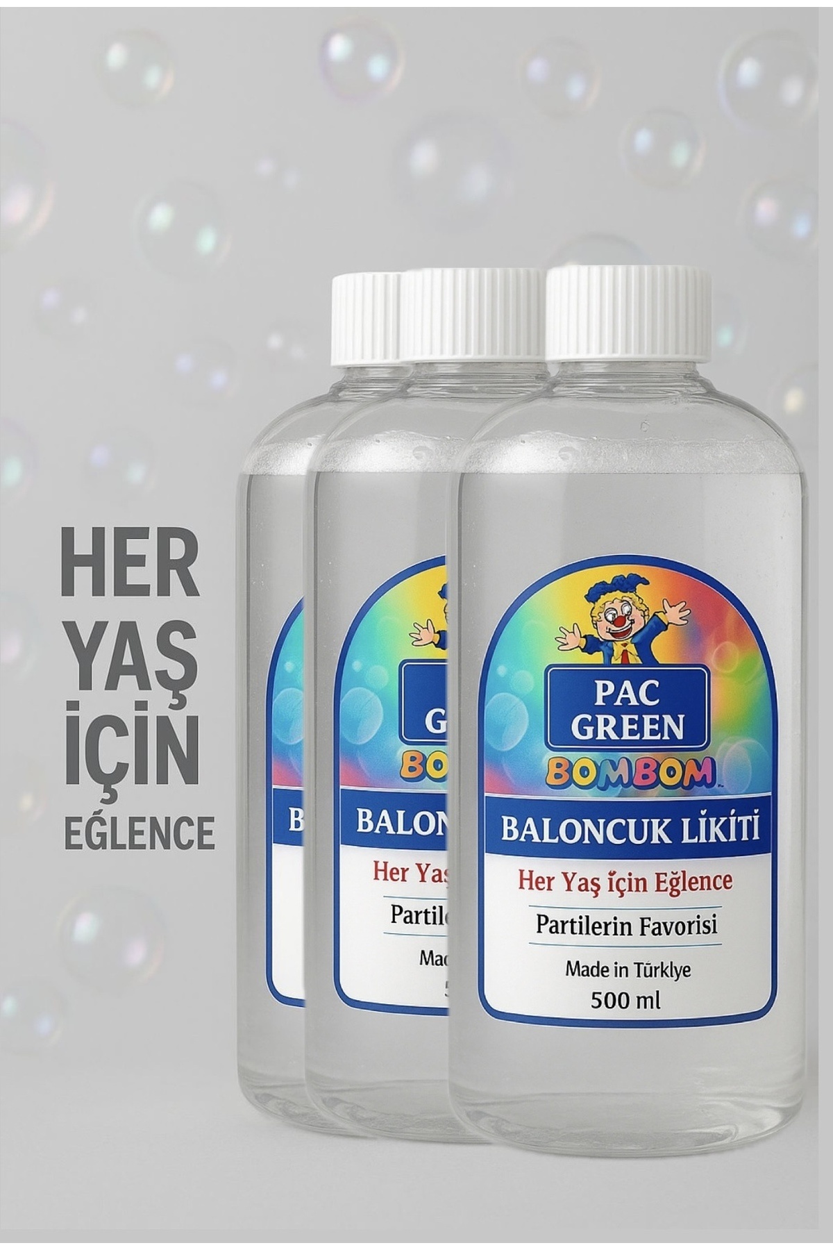 Star Bubbles Köpük 3 Adet Baloncuk Likiti Yedek Baloncuk Solüsyon 500 ml