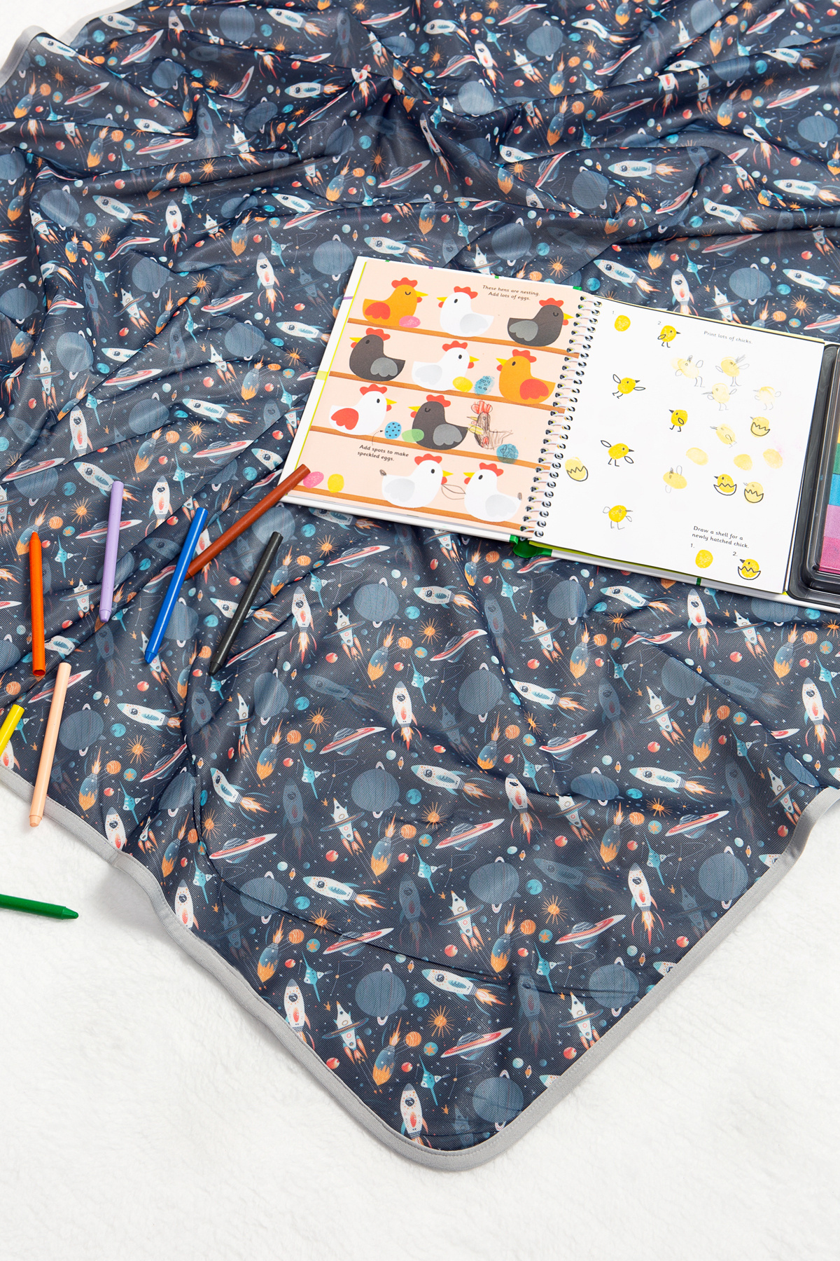 HAMUR Proof Sıvı Geçirmez Etkinlik Aktivite Halı Örtüsü Örtüsü Çok Amaçlı Bebek Çocuk Oyun Matı Galaxy fotoğrafı 2 (önizleme)