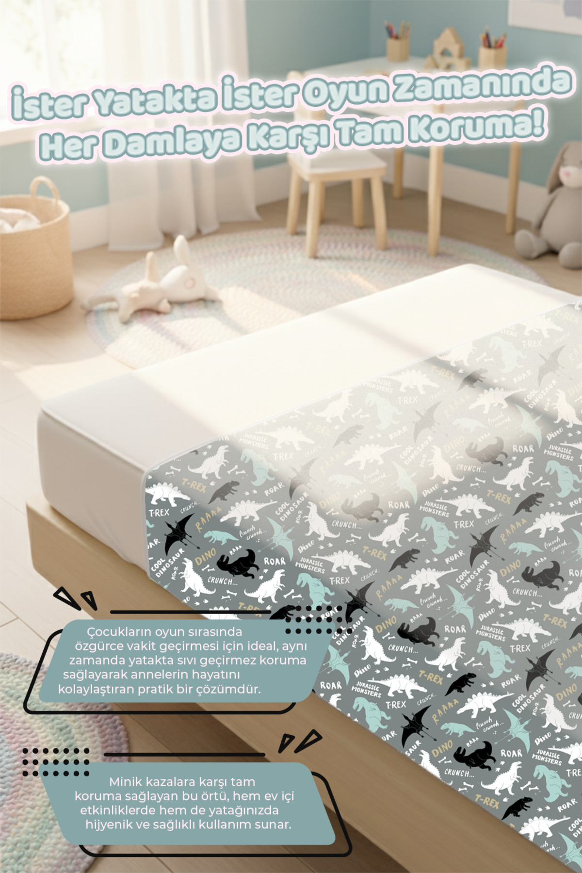 HAMUR Proof Sıvı Geçirmez Etkinlik Aktivite Halı Örtüsü Örtüsü Çok Amaçlı Bebek Çocuk Oyun Matı Junior fotoğrafı 6 (önizleme)