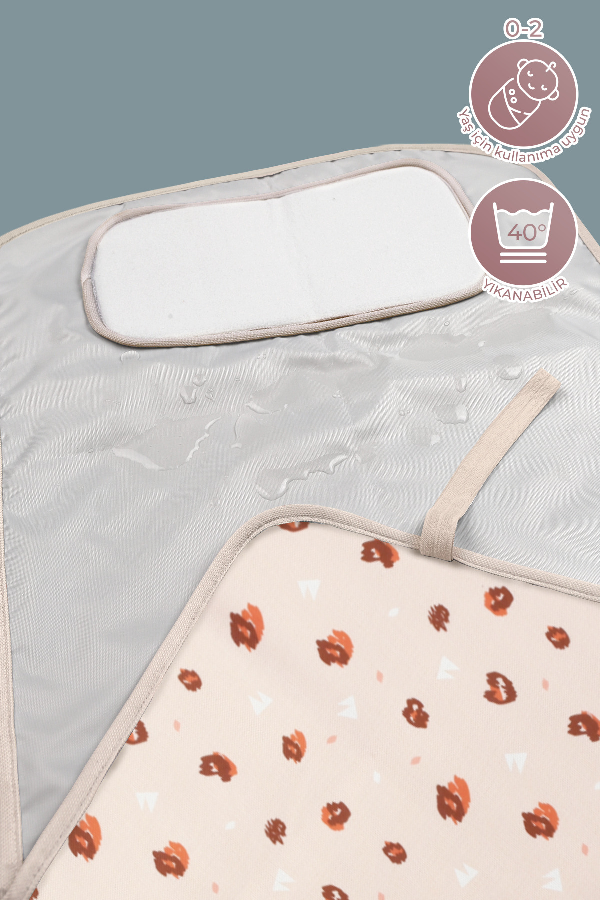 HAMUR Anne Bebek Bakım Örtüsü Alez Yenidoğan Alt Açma Değiştirme Ada Organizer Pedi Minderi Çift Taraflı fotoğrafı 3 (önizleme)