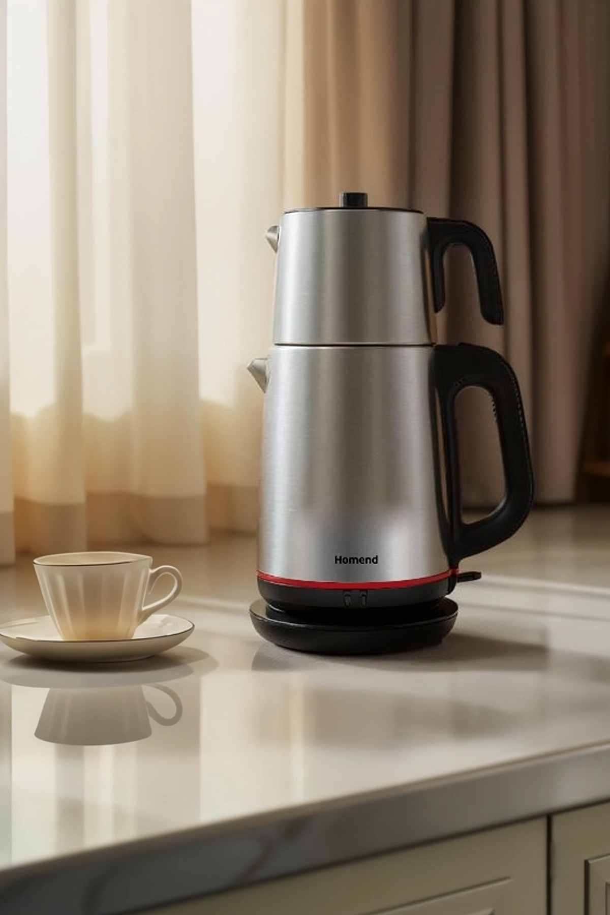 HOMEND Royaltea 1711h Inox Çay Makinesi Siyah