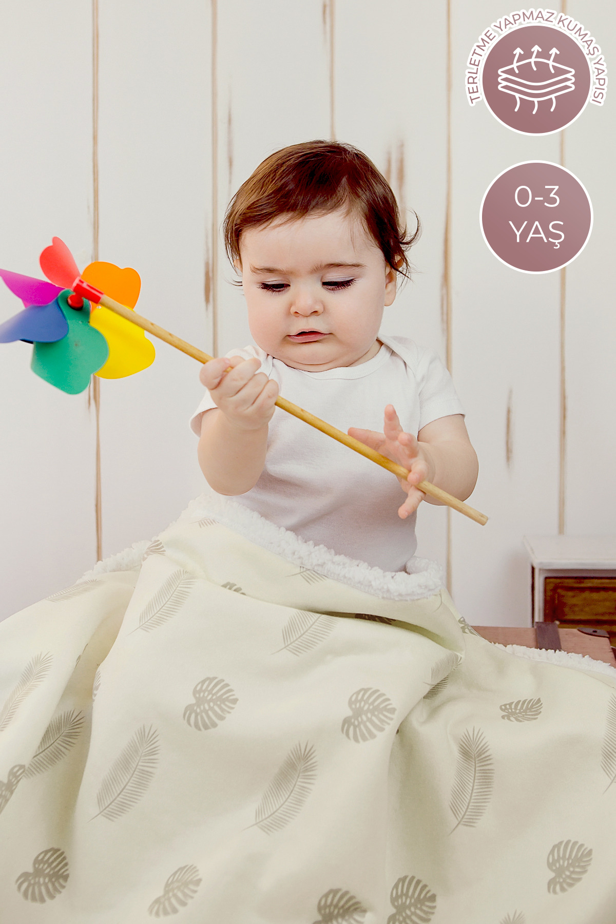 HAMUR Fluffy Bebek Battaniyesi 80x100 Cm Melis Kundak Puset Çift Taraflı Koyun Tüyü Battaniye 100x80 fotoğrafı 4 (önizleme)