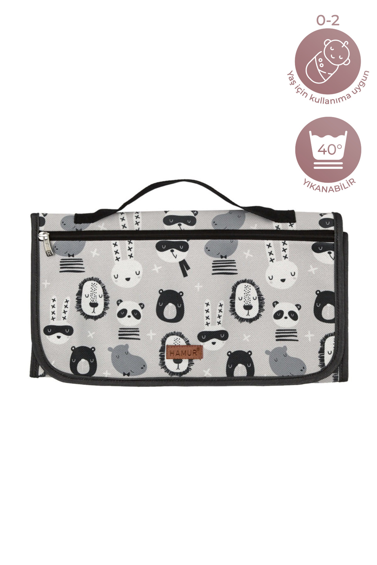 HAMUR Bebek Alt Açma Bakım Çantası Organizerli Anne Bebek Yenidoğan Değiştirme Minderi Cartoon fotoğrafı 6 (önizleme)