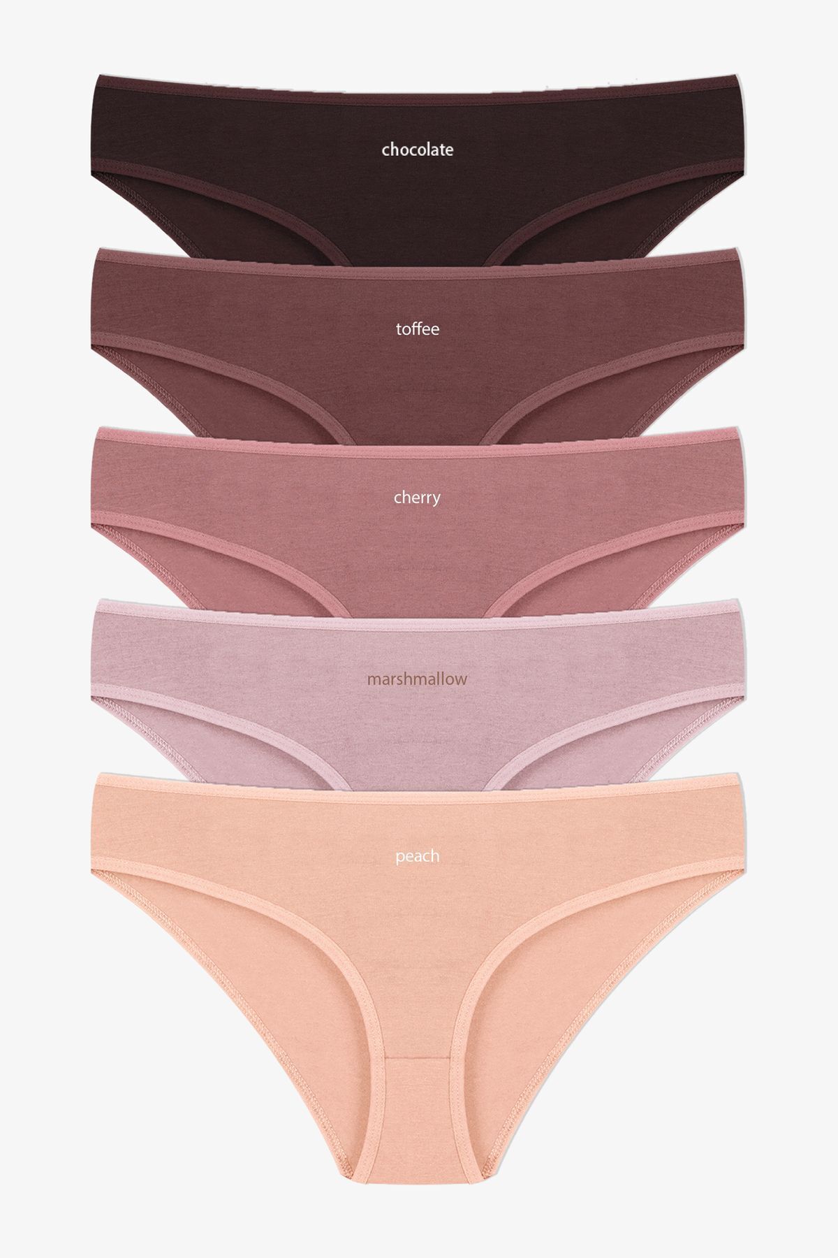 koza iç giyim Kadın 5'li Pamuklu Likralı Külot