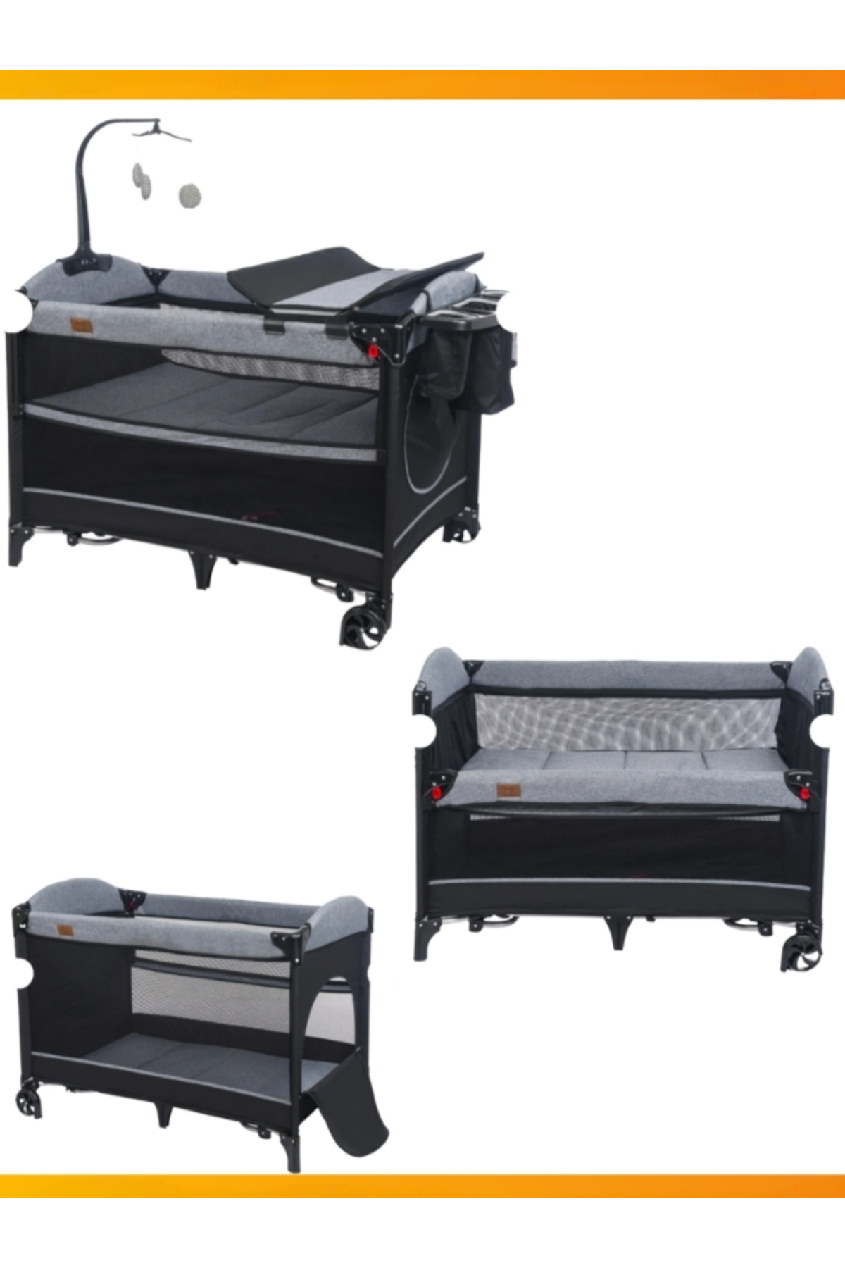 modabebekler Bebek Çeyiz Seti Pratik Kurulumlu Park Beşik Dayanıklı Bebek Arabası Rahat Ana Kucağı fotoğrafı 2 (önizleme)