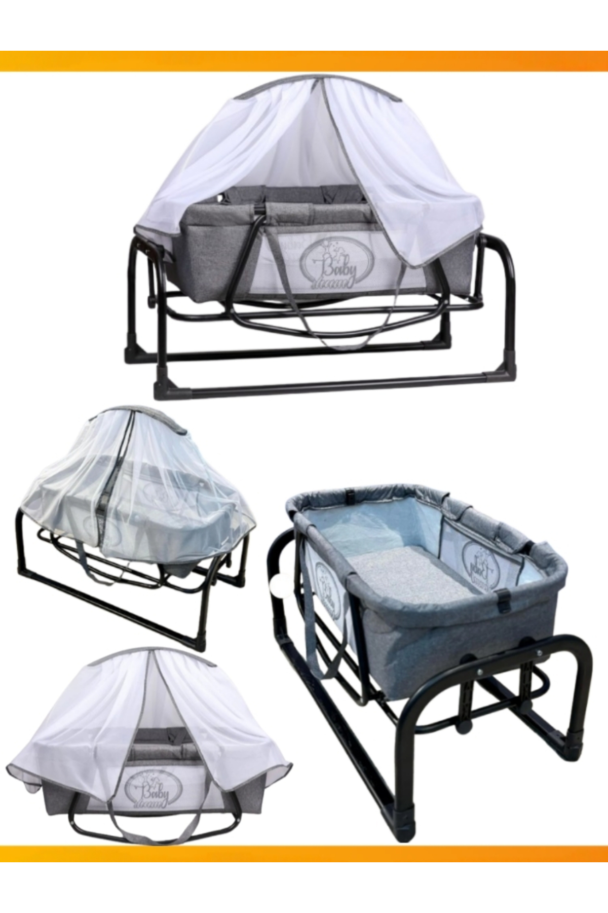 modabebekler Bebek Çeyiz Seti Pratik Kurulumlu Park Beşik Dayanıklı Bebek Arabası Rahat Ana Kucağı fotoğrafı 6 (önizleme)
