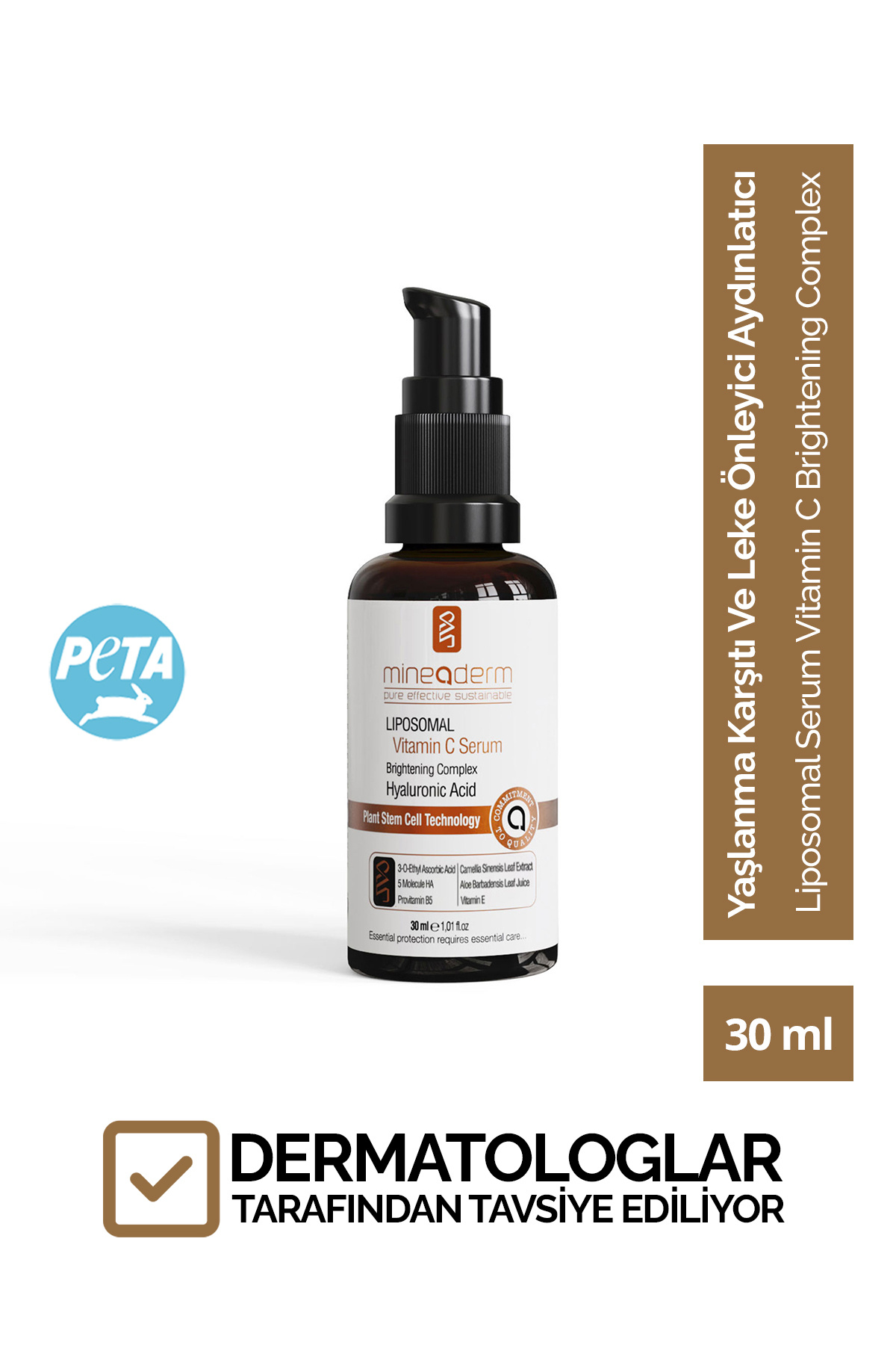 mineaderm Yaşlanma Karşıtı Ve Leke Önleyici Aydınlatıcı C Vitamin Serum/liposomal Serum Vitamin C