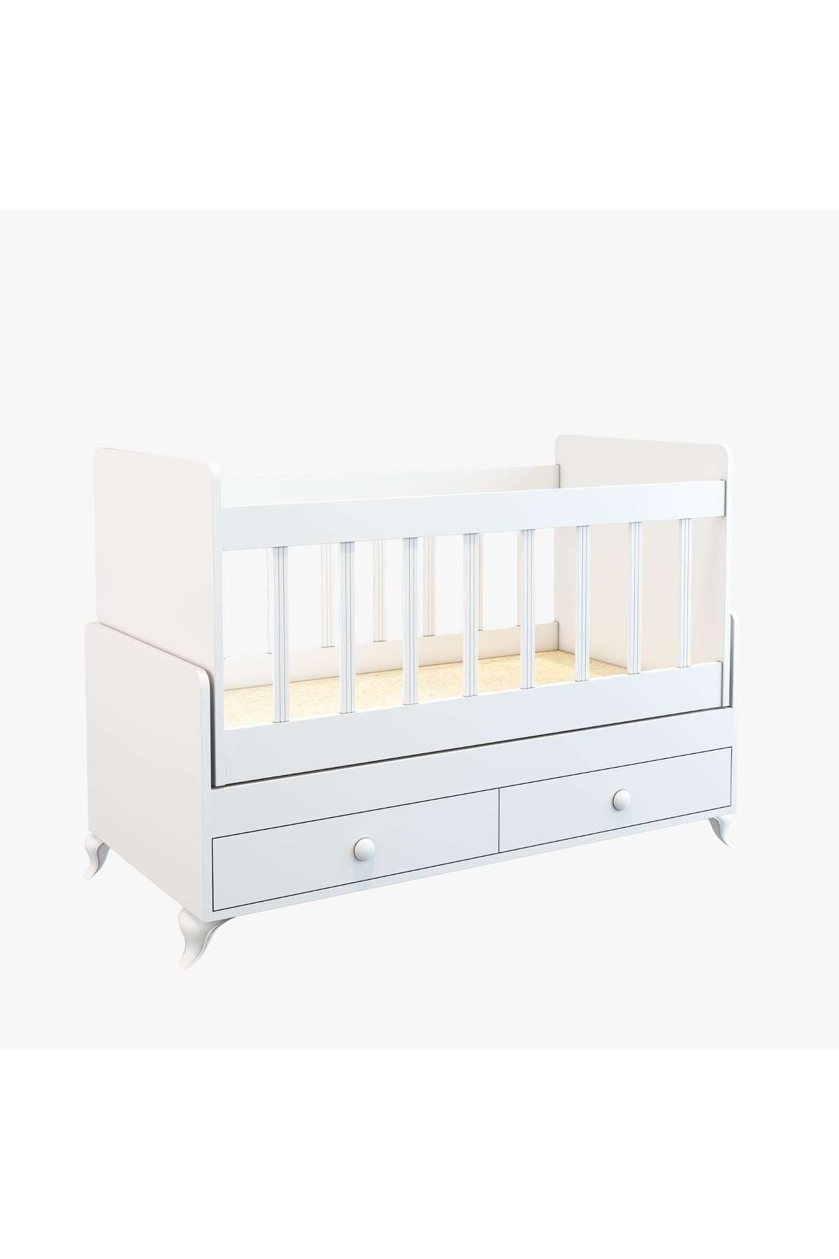 BANANA BABY Yatak Hediyeli Anneyanı Sallanır Sabitlenir Çekmeceli 60*120 Beşik fotoğrafı 5 (önizleme)