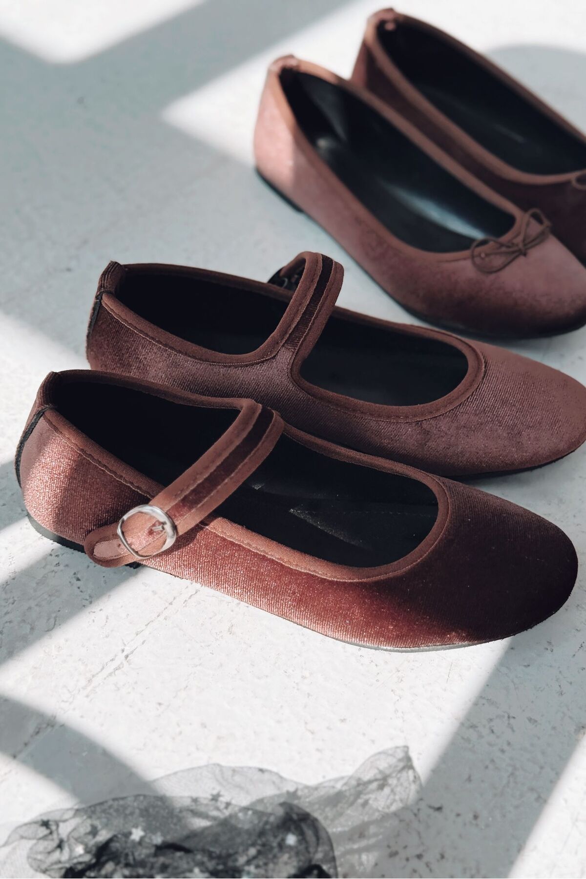 I Love Shoes Vosinta Kadife Mary Jane Babet Acıkahve görsel 8