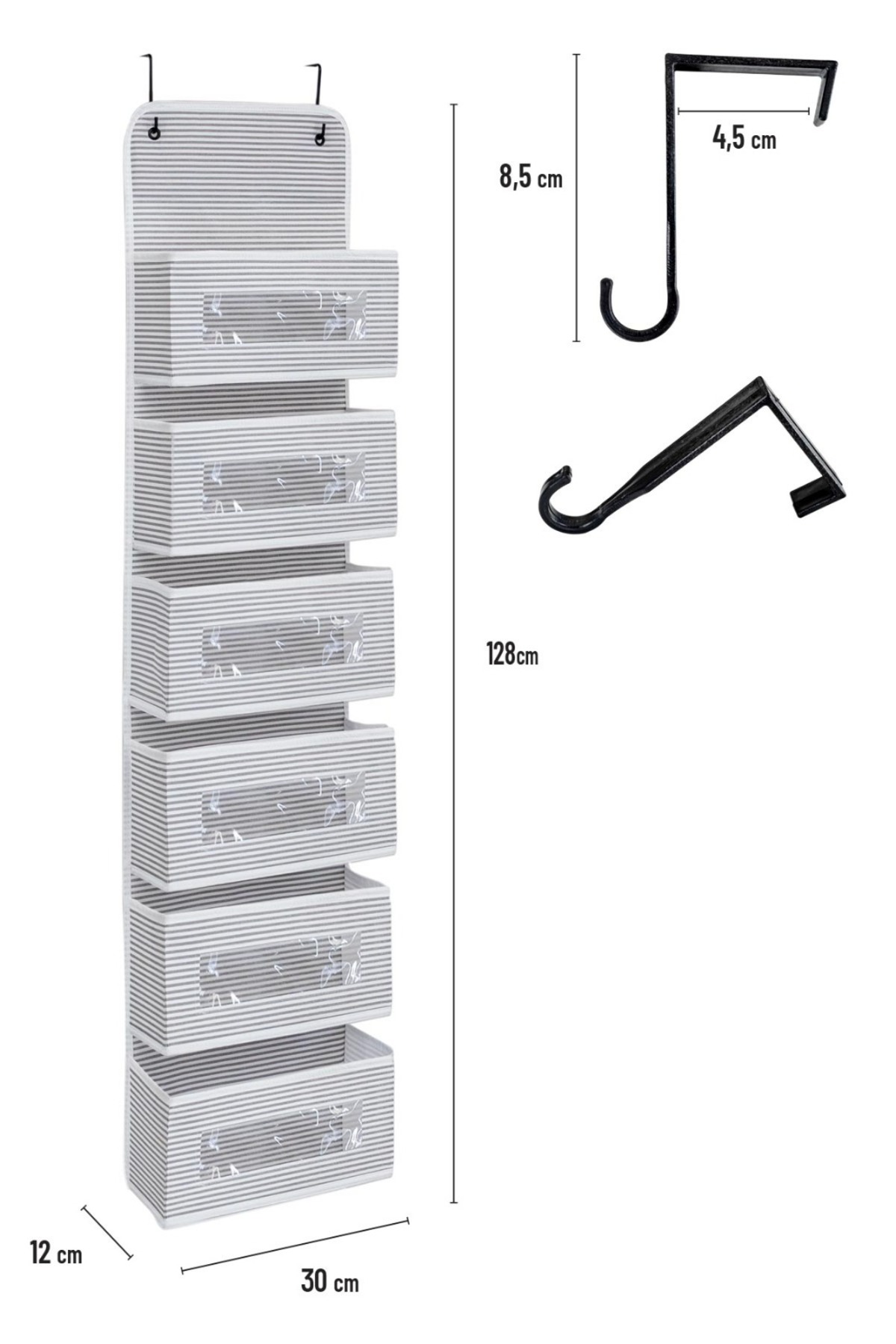 Smyak 6 Katlı Kapı Arkası Düzenleyici Raf Bebek Eşyası Çocuk Odası Banyo Organizer fotoğrafı 2 (önizleme)