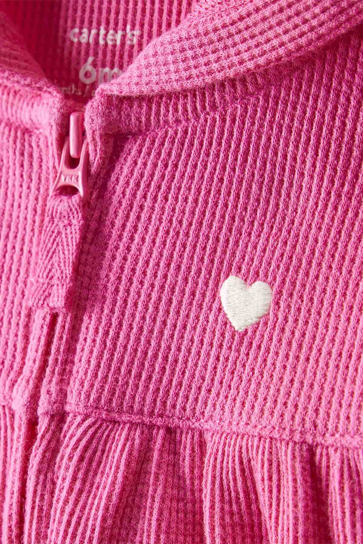 Carter's Kız Bebek Pembe Kapüşonlu Tulum fotoğrafı 2 (önizleme)