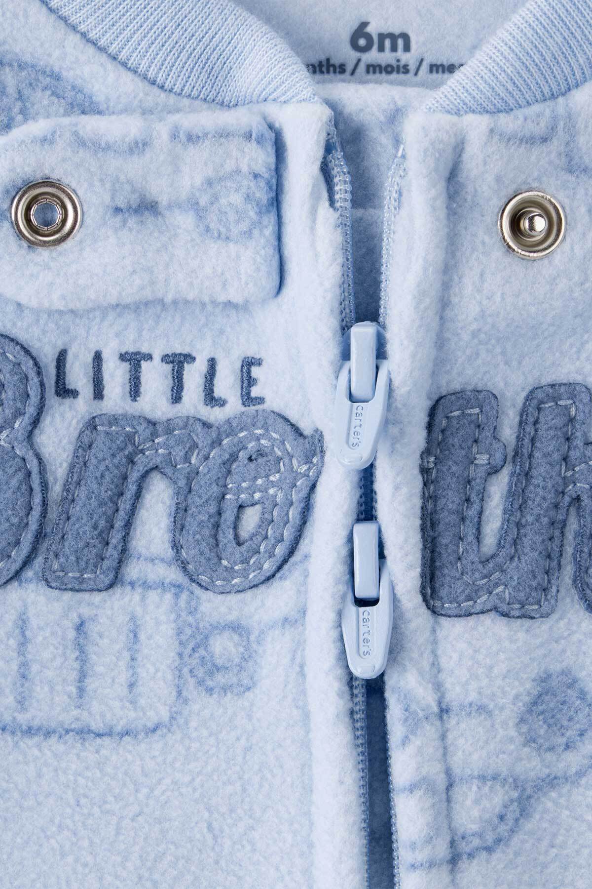 Carter's Erkek Bebek Mavi Polar Tulum fotoğrafı 3 (önizleme)