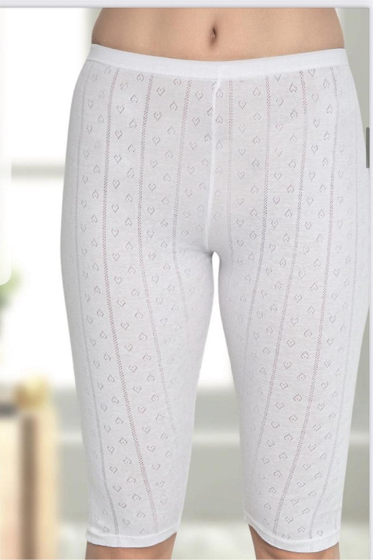 Altınay 5 Pieces of Plus Size Women's Jacquard (Transfered) Below-Knee Leggin...