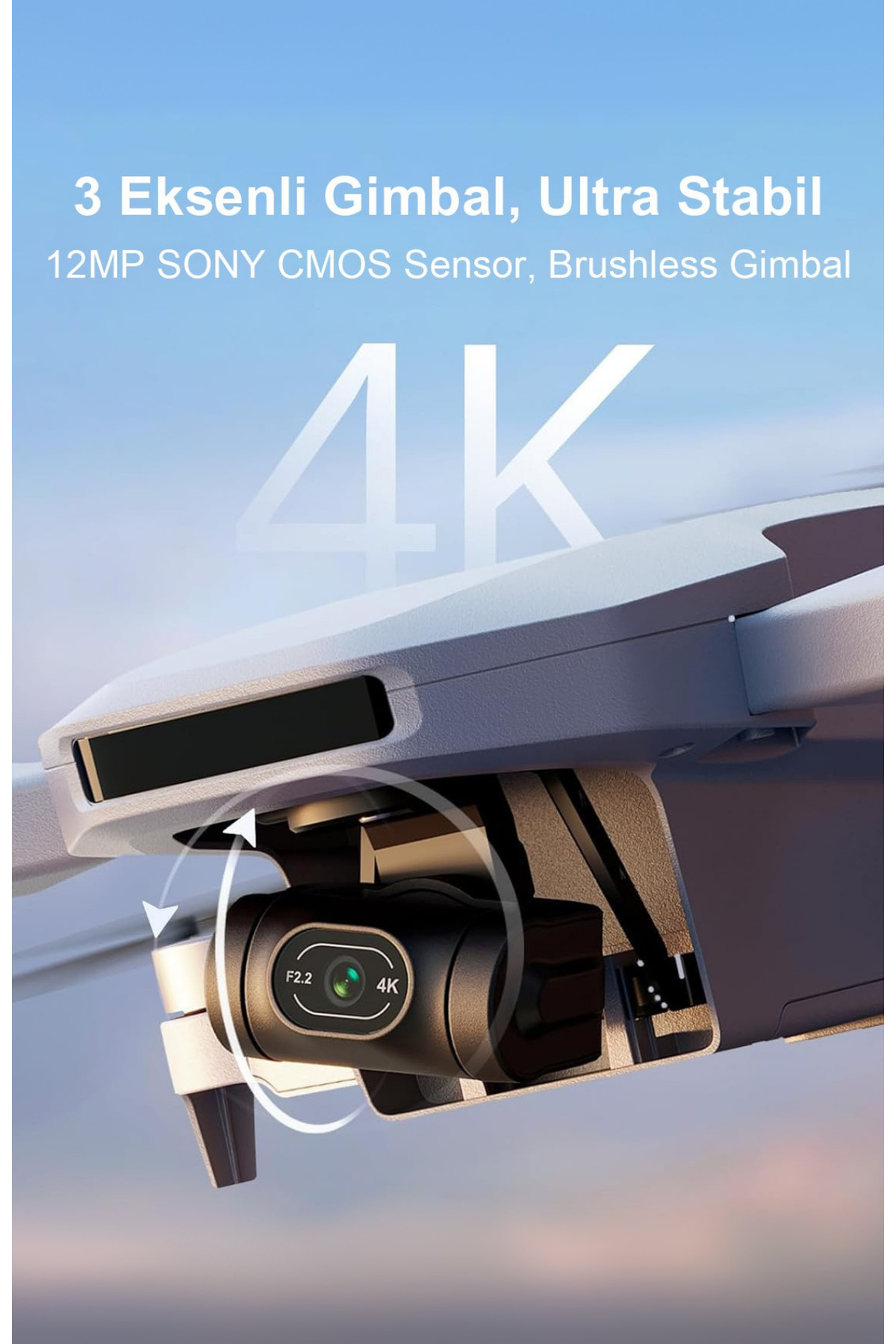 POTENSİC ATOM 3Eksenli Gimbal 4K/30FPS GPS, 96DK Uçuş, 6 KM
