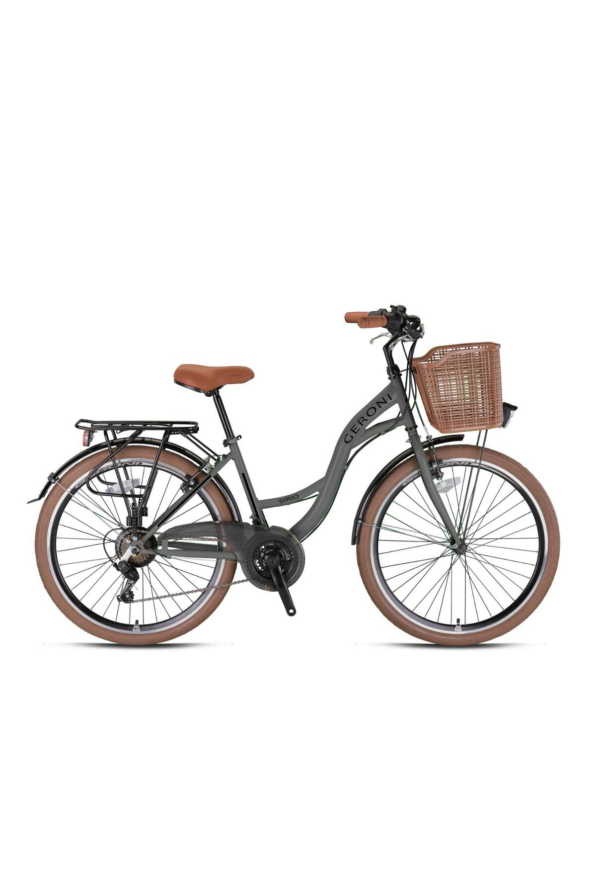 Sirio - 26" City Bike - 21 Gear - ETC - Nardo Grey - Black Shimano