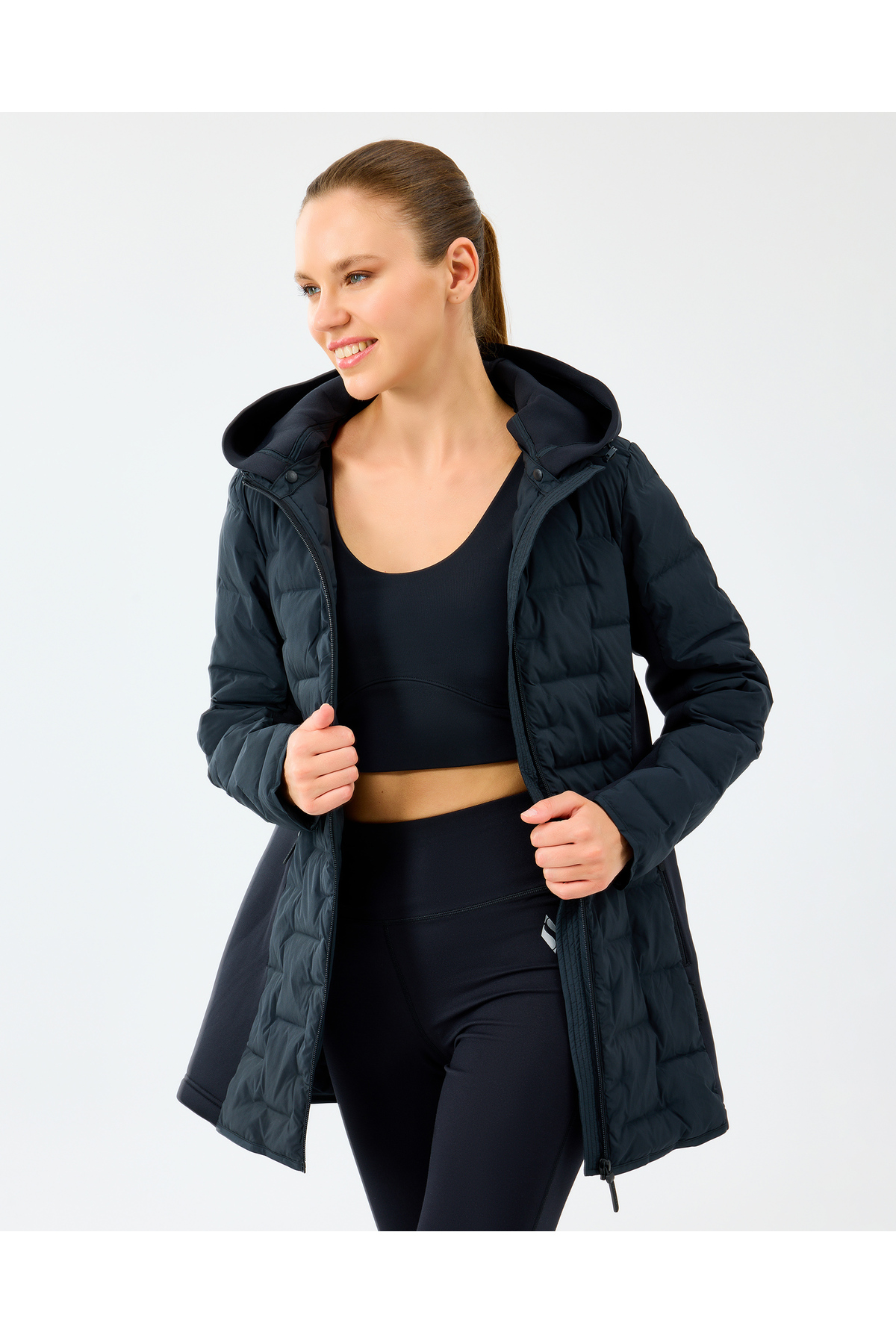 Skechers  W Full Zip Jacket Kadın Siyah Mont S242060-3817 - Görsel 4