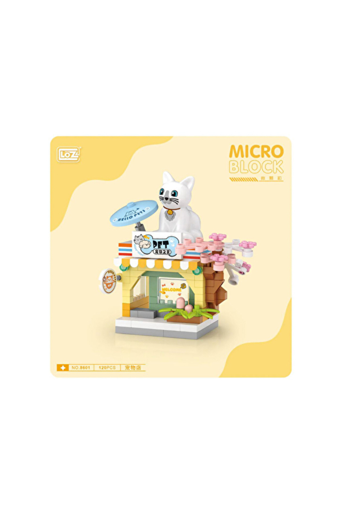 KUT FLY 3 ADET LOZ Mikro Block Pet Shop 120 Parça LZ-8601