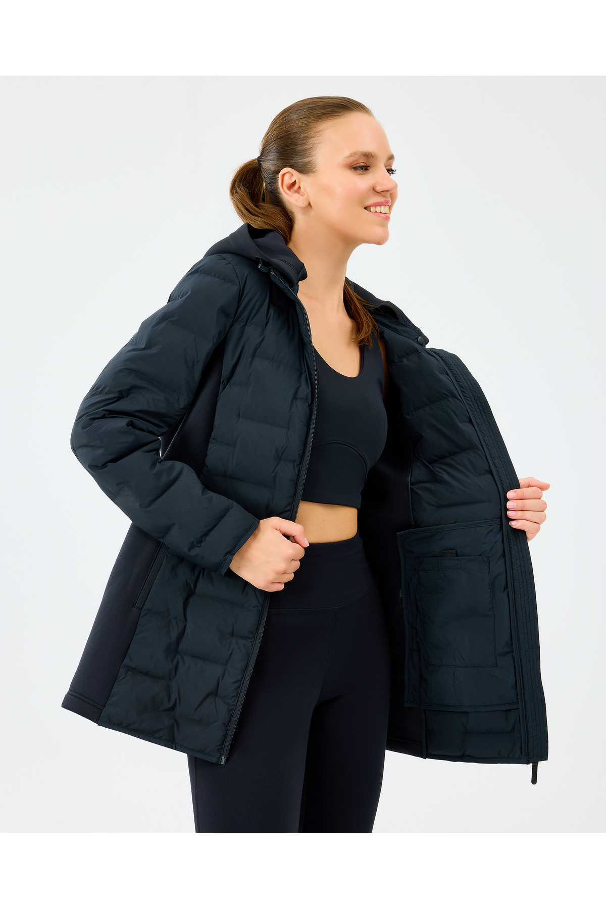 Skechers  W Full Zip Jacket Kadın Siyah Mont S242060-3817 - Görsel 6