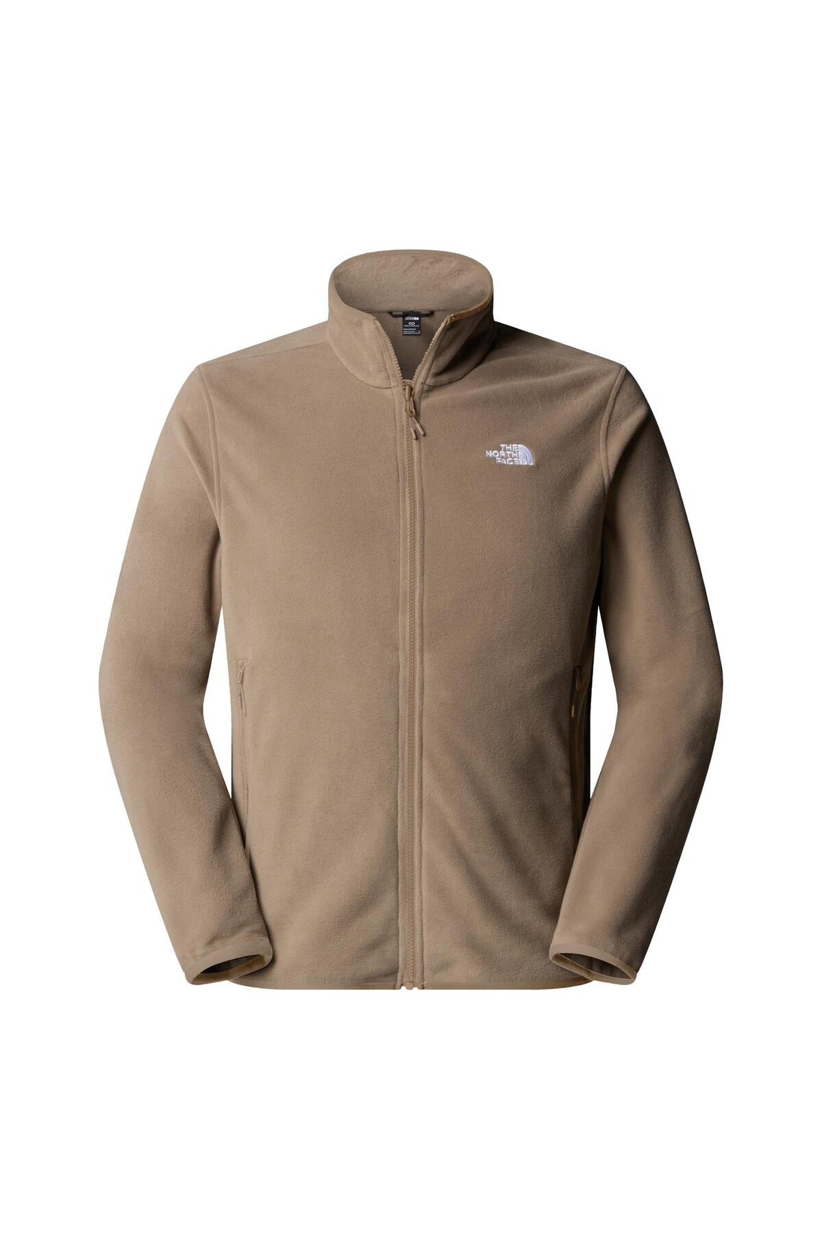 THE NORTH FACE Erkek Glacier Tam Boy Fermuarlı Polar Nf0A8D0Rbow1 Kahverengi-XL görsel 4