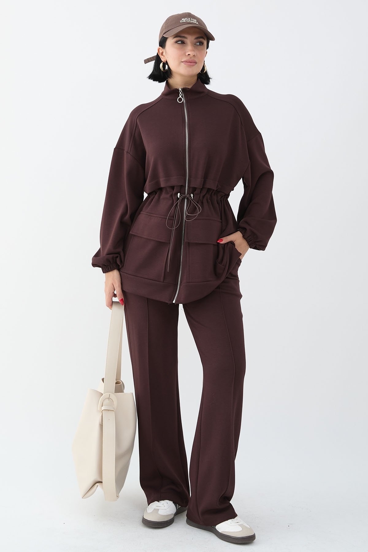 InStyle Double Pocket Brown Suit