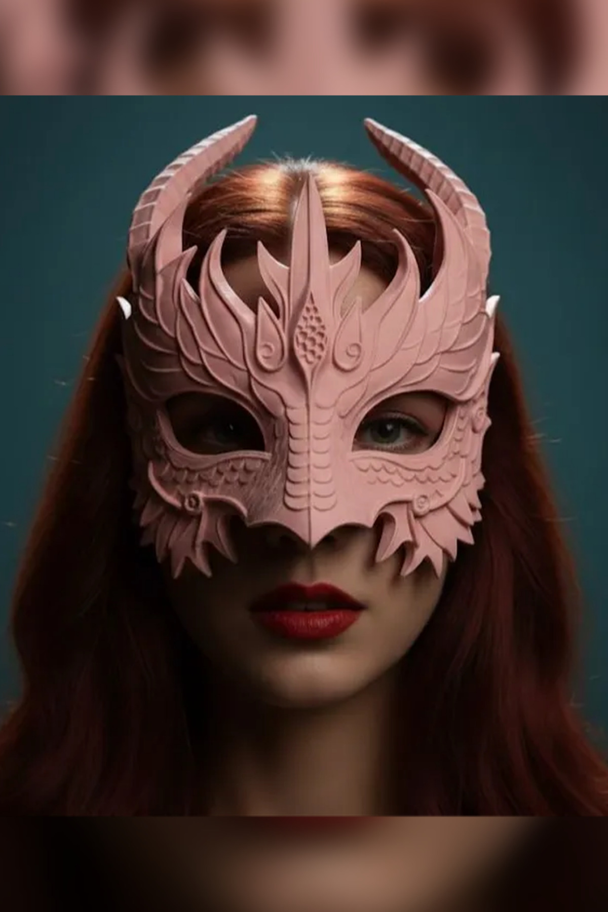 Genç 3D Ejderha Maskesi – Dekoratif ve Kostüm Kullanımına Uygun Maske