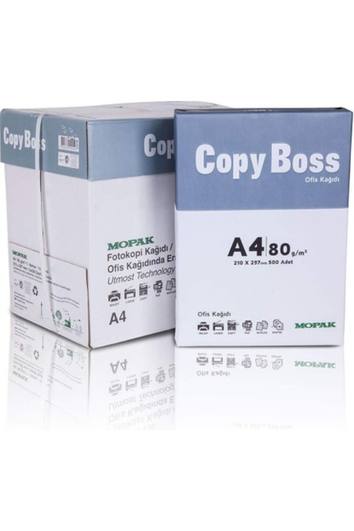 Mopak Copy Boss A4 80 Gr/m² Fotokopi Kağıdı 500 sayfa 5'li Paket / Koli ...
