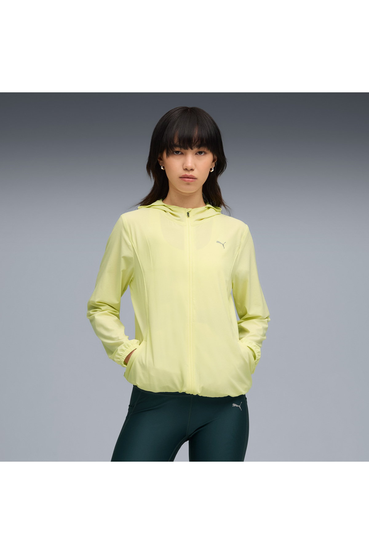 Puma Run Velocity Woven Kadın Sarı Koşu Ceketi