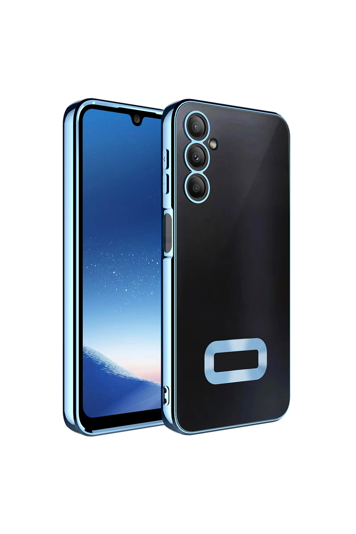 Galaxy A16 Kılıf Kamera Korumalı Logo Gösteren LCKC Omega Kapak - Sierra Mavi