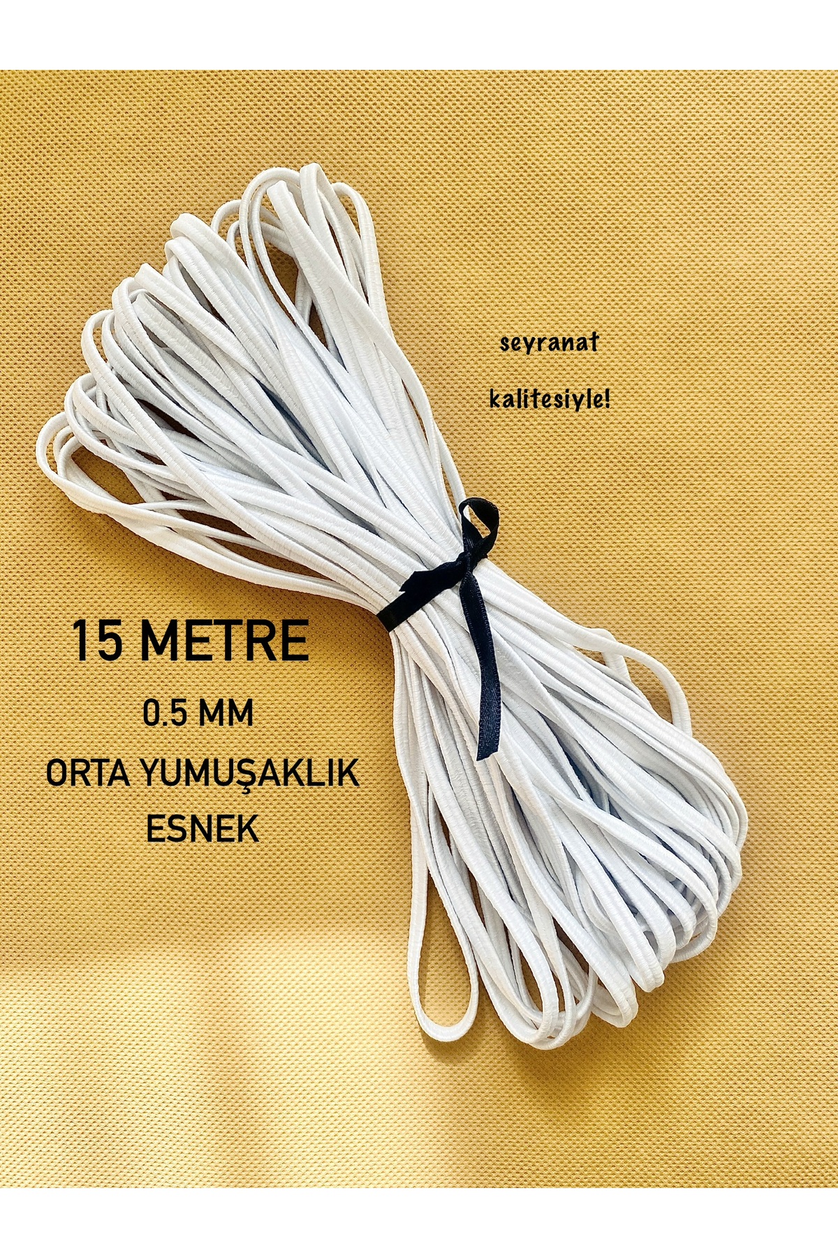 15 Meter White Baby Rubber-Medium Soft Frost, Waist, Leg Rubber