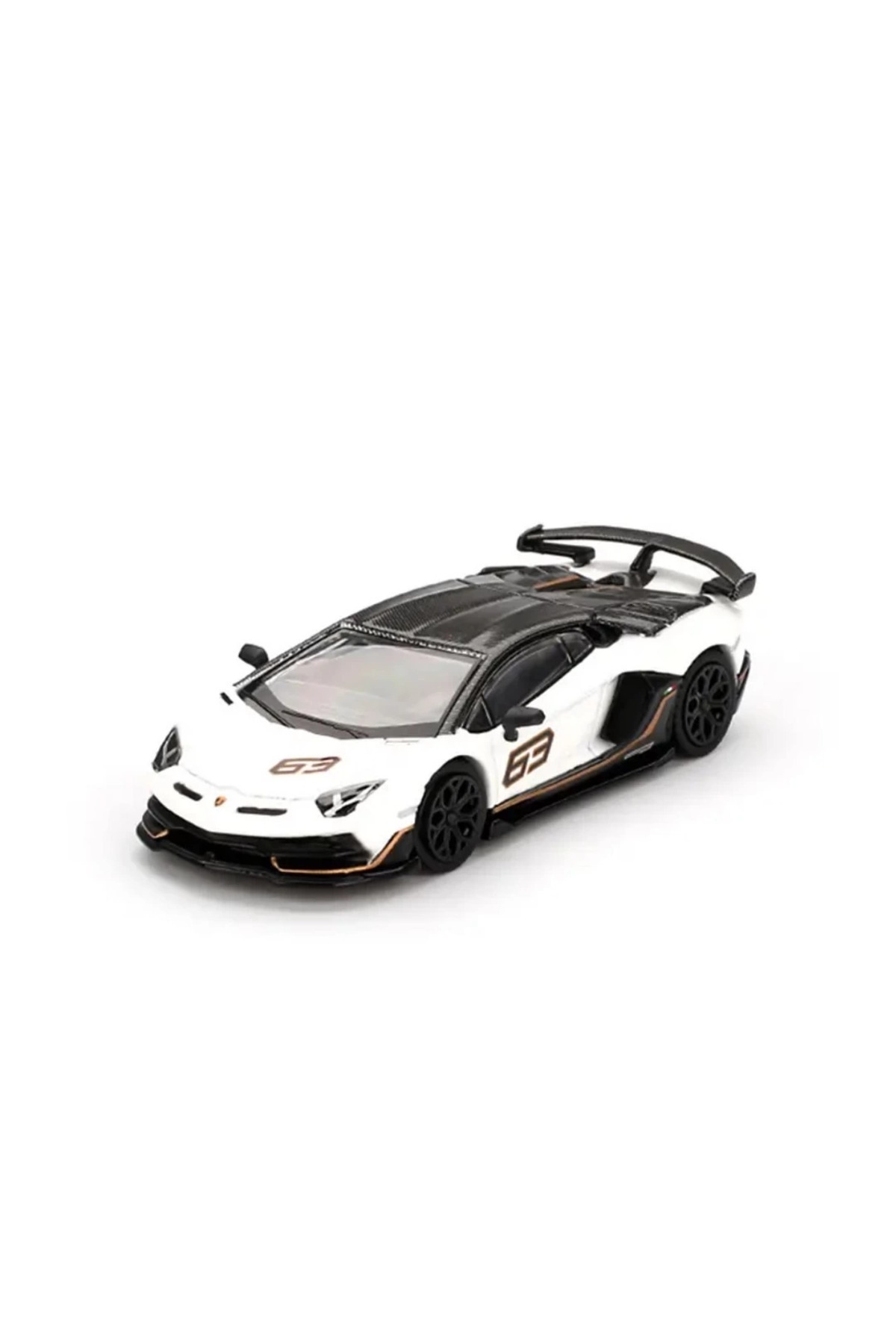 FrereConception BUĞZ Mini GT 1/64 Lamborghini Aventador SVJ 63 Bianco Asopo