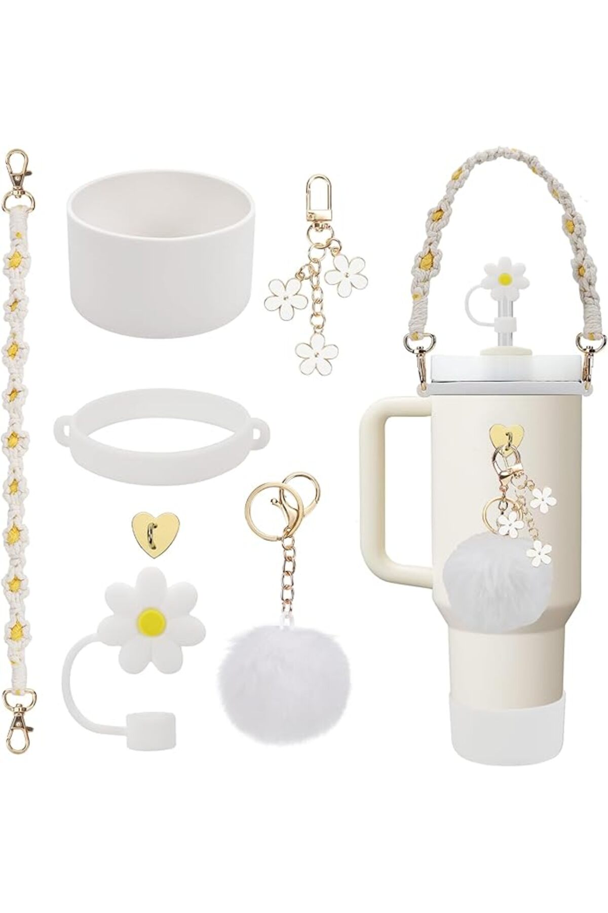 C) Stanley Cup Accessoire Set - Waterfles Handvat Riem, Siliocne