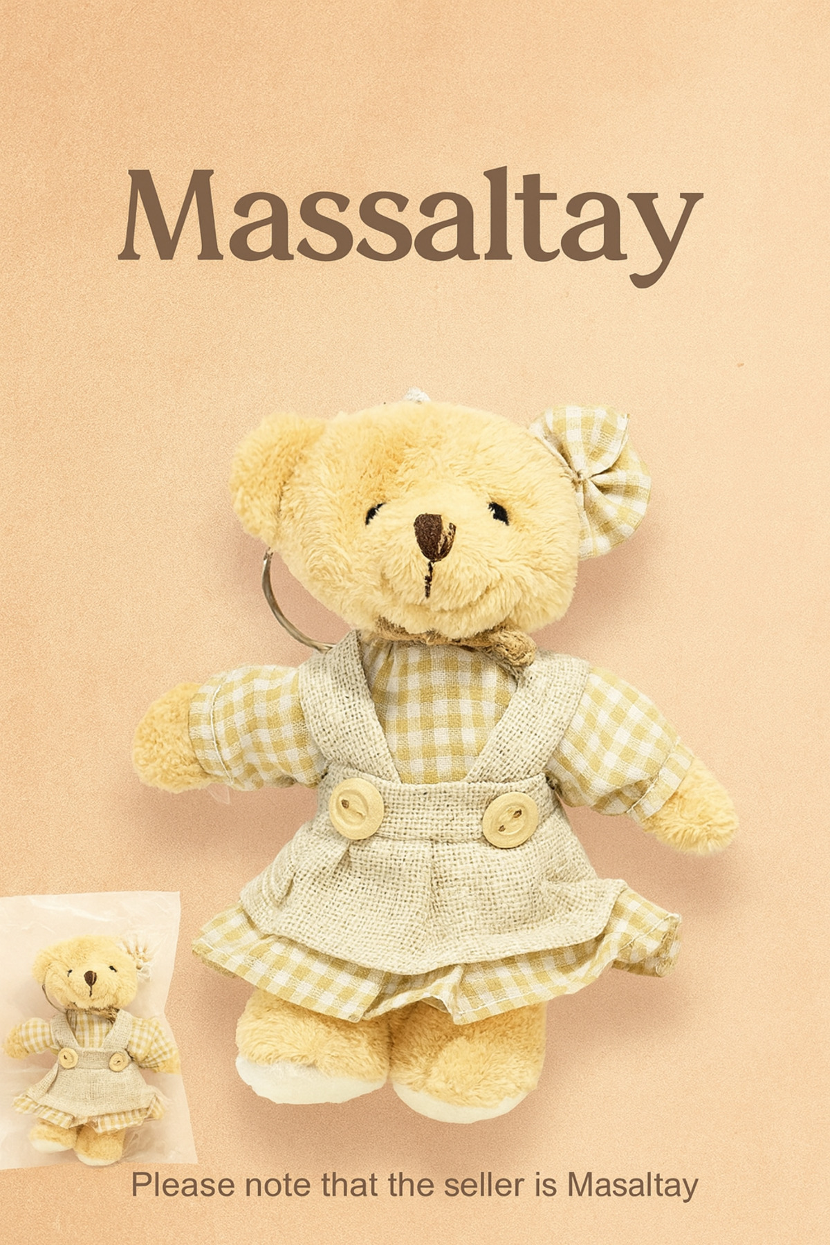 Massaltay Peluş Ayıcık Anahtarlık, Sevimli Oyuncak, Çanta Süsü, Bebek Doğum Günü Hediyelik Aksesuar fotoğrafı 2 (önizleme)