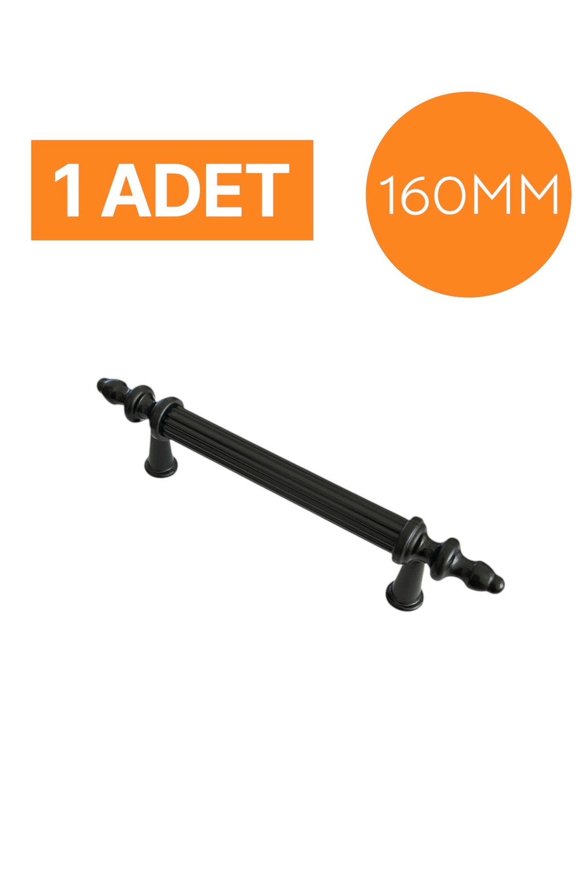 HOMDEP 160mm Dolap Kulpu Kulbu Çekmece Mutfak Dolabı Kulpu 1 adet Siyah