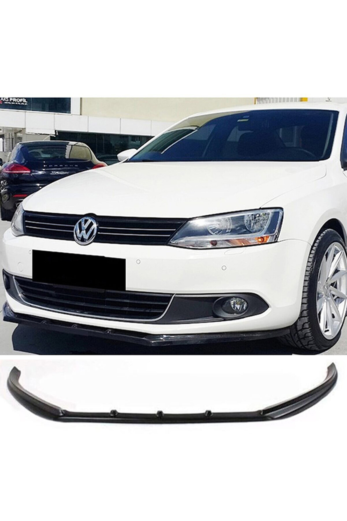 Genel Markalar Vw Jetta Mk6 Ön Lip Parlak Siyah Plastik Ön Ek Karlık 2010 - 2018