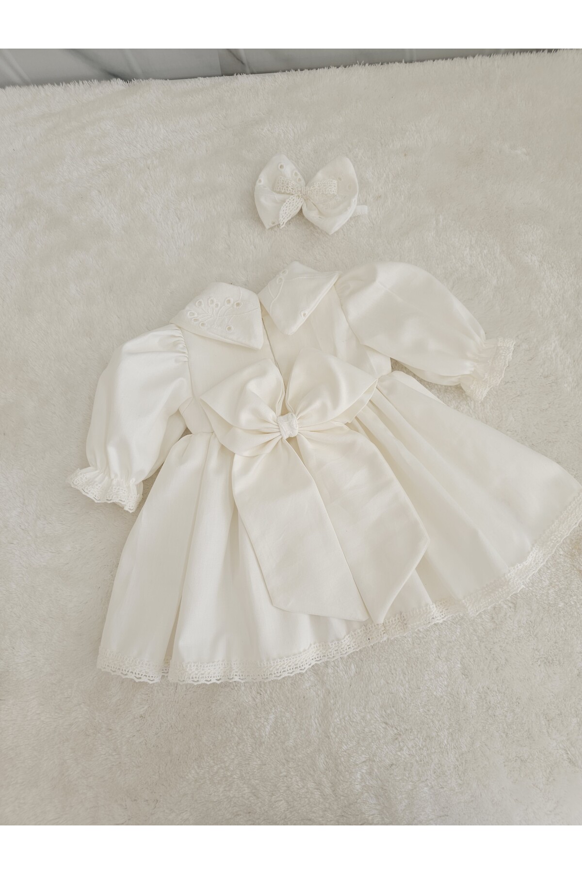 Elwirababyboutiqe dantelli fisto yaka elbise fotoğrafı 2 (önizleme)