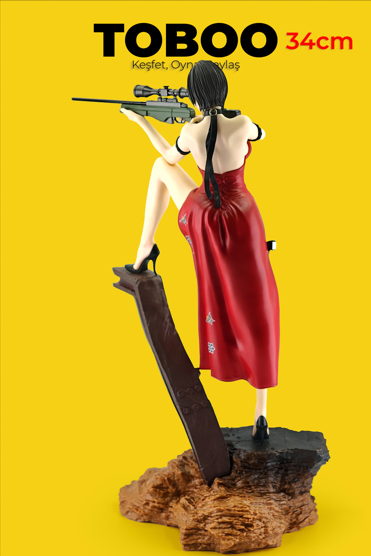 Grande Statue Resident Evil Ada Wong 34cm – Sniper – Collection Qualité