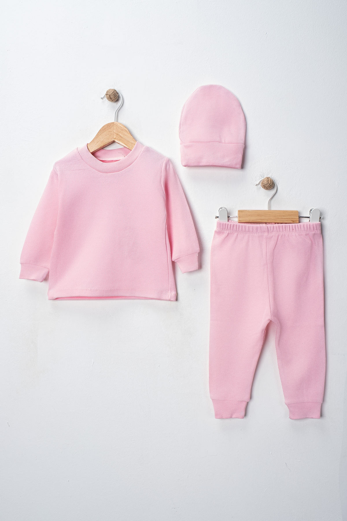 DIMPLE BABY Bereli 3 Parça Organik Pamuk Esnek Bebek Takımı fotoğrafı 6 (önizleme)