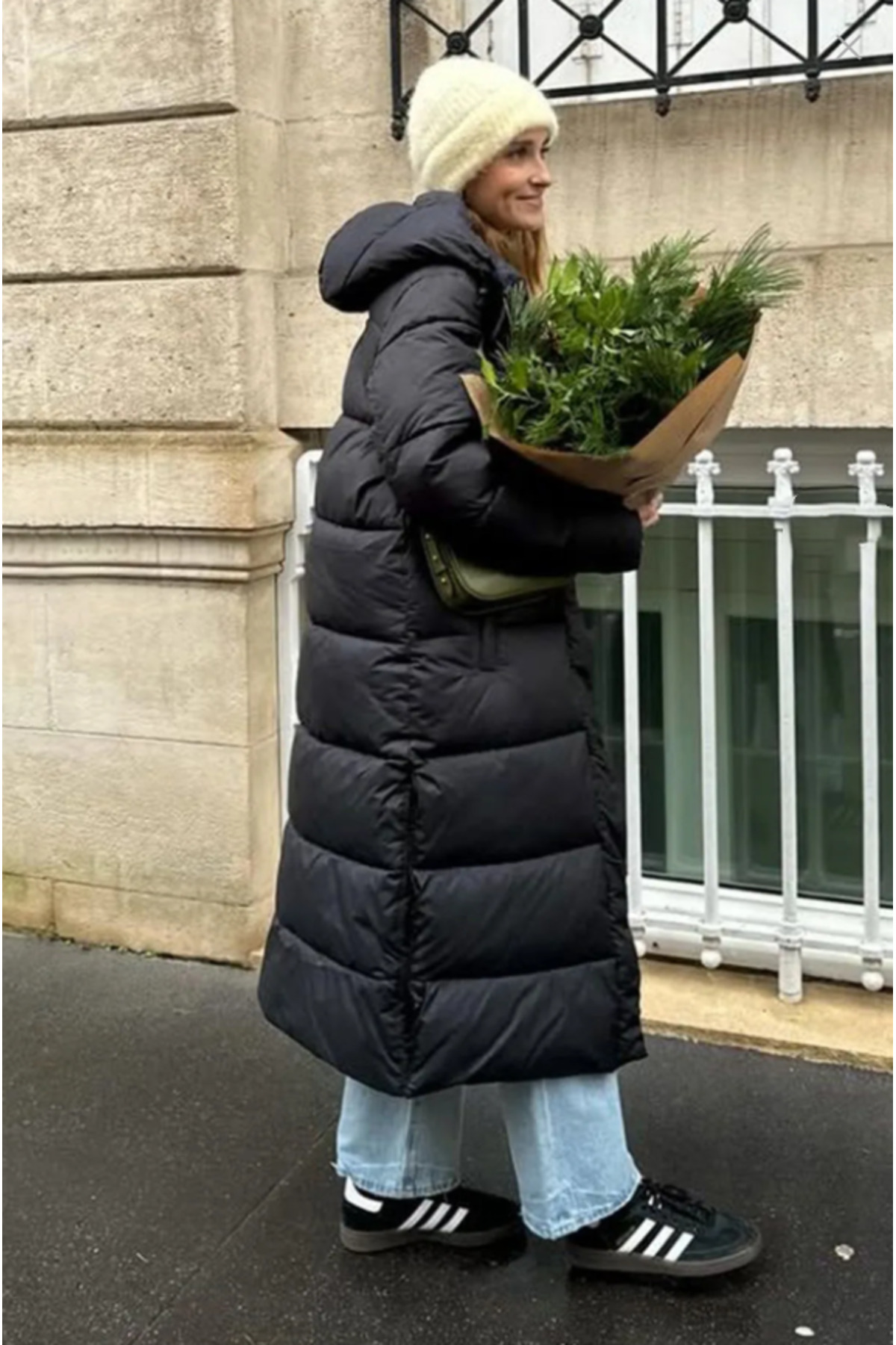 Madmext  Mad Girls Koyu Siyah Uzun Şişme Mont MG1303 - Görsel 3