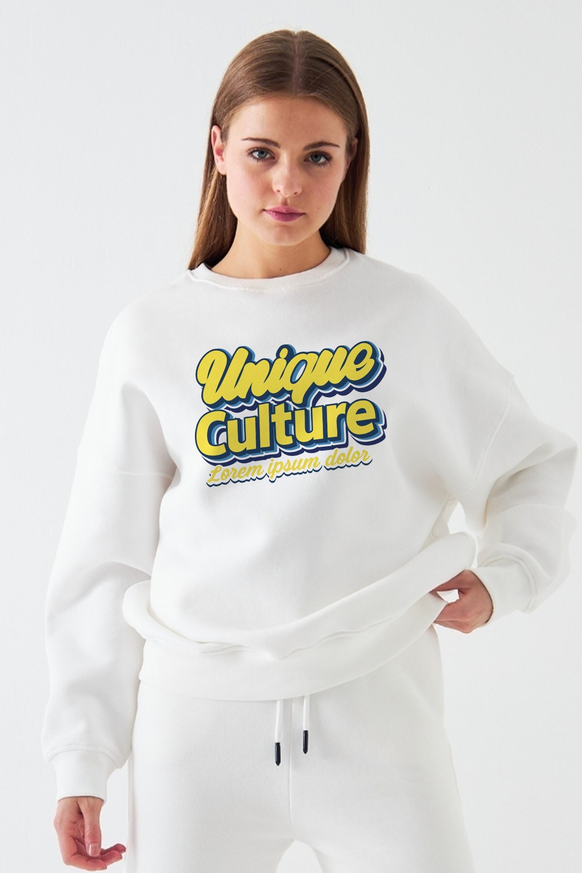 The Champ Clothing Kadın Oversize Sweatshirt Unique Culture Baskılı ...
