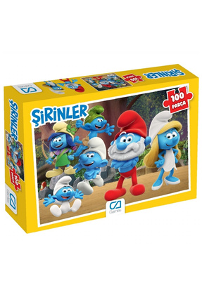 CA Games Şirinler Lisanslı 100 Parça 34x24cm Çocuk Puzzle Yapboz Serisi