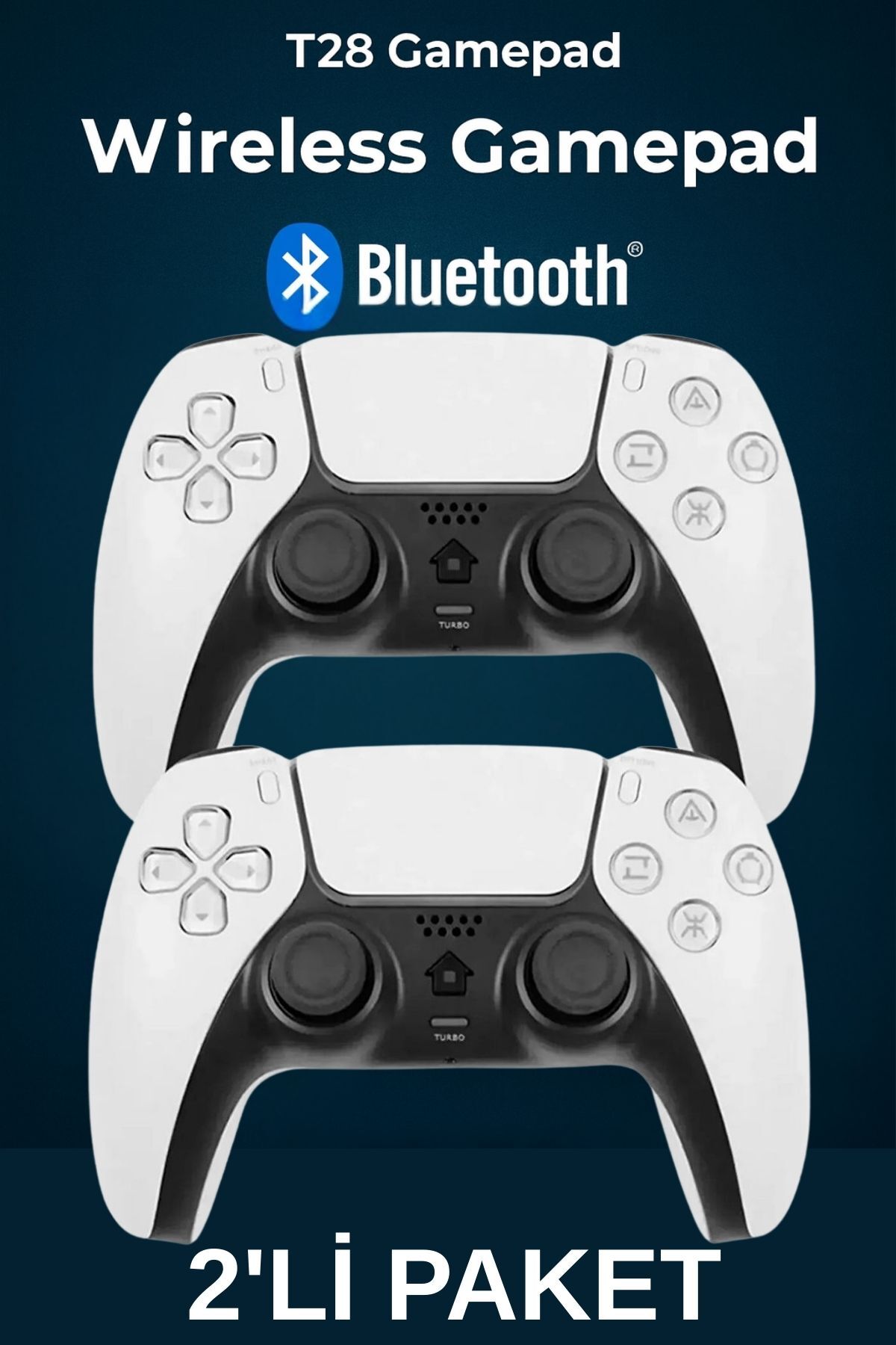 Zineets 2Lİ PACK T28 Bluetooth Oyun Kolu Ps4 Ps5 Ve Pc Uyumlu Wireless ...
