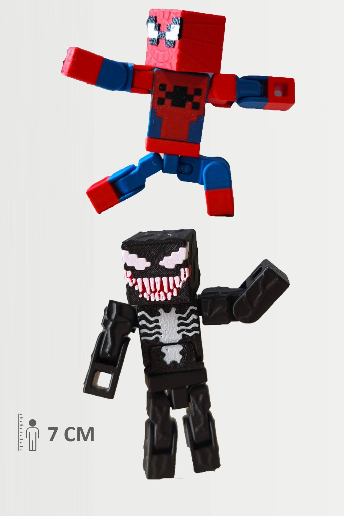 FigürDizayn Minecraft Spider man ve Venom Örümcek Adam Hareketli