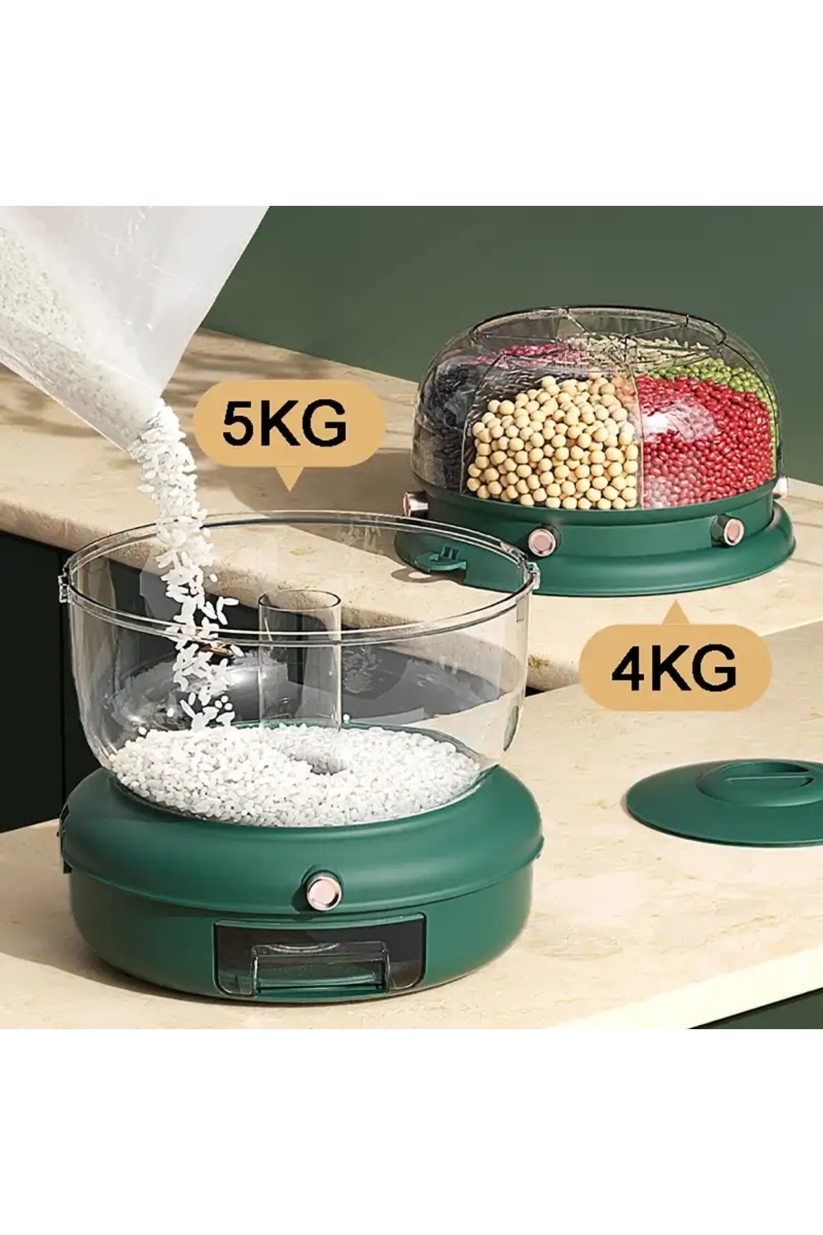 موزع حبوب متعدد الطبقات 360 درجة موزع طعام الأرز ا...