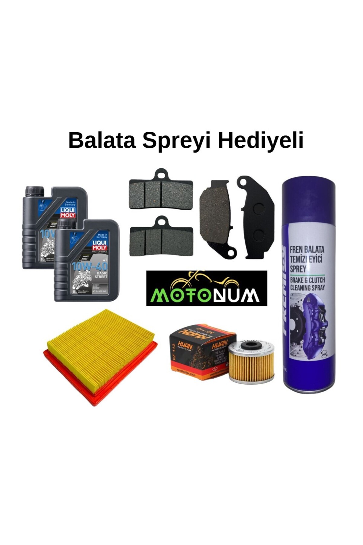 Motonum Cf Moto SR 250 Ön Arka Fren Balata takımı ve Bakım Seti Lıqui Moly Street